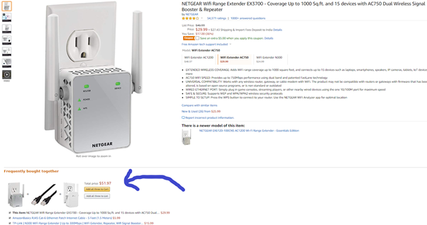 cross sell on Amazon