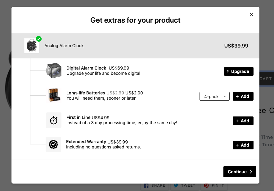tech upsell