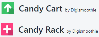 Candy Rack vs. Candy Cart Logos
