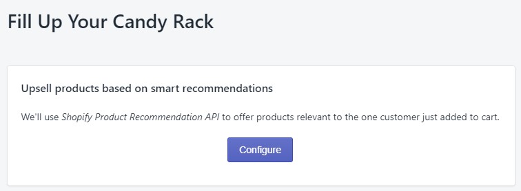 Upsells based on the smart recommendations