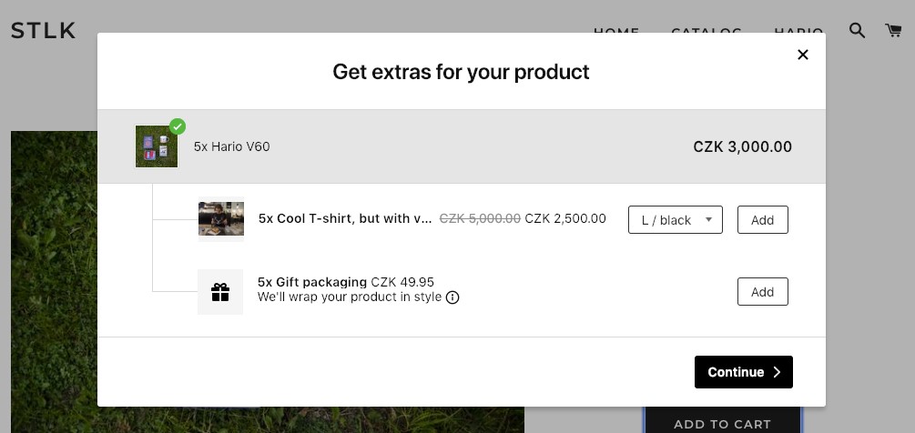 Matching parent product's quantity on the upsell pop-up
