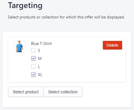 Upsell Targeting per Product Variant