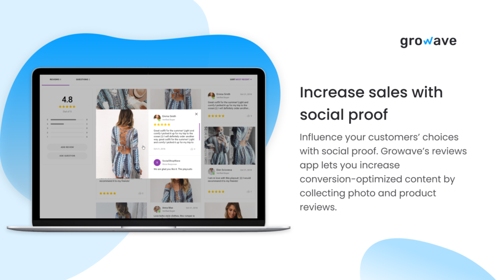 Increase your audience trust with social proof from Growave App