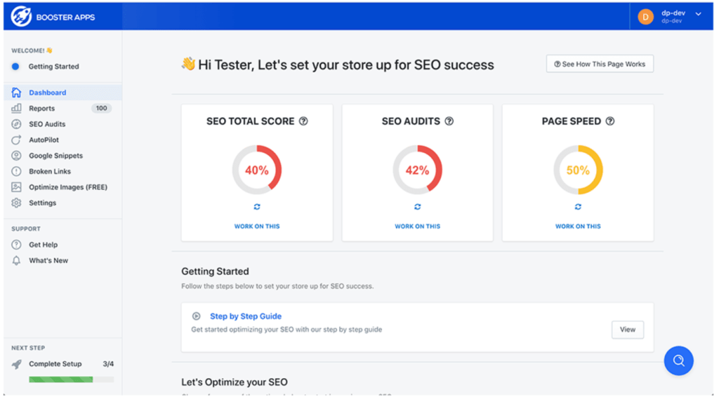 Screenshot of the SEO Image Optimizer dashboard