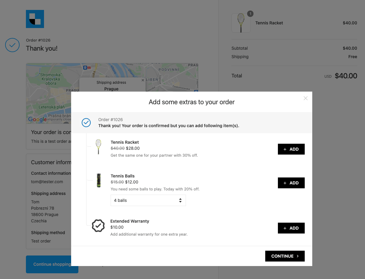 Same product upsell offered via Last Upsell post-purchase app