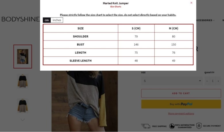 Kiwi Sizing Chart is simple yet effective plugin, which adds size tables on your product pages