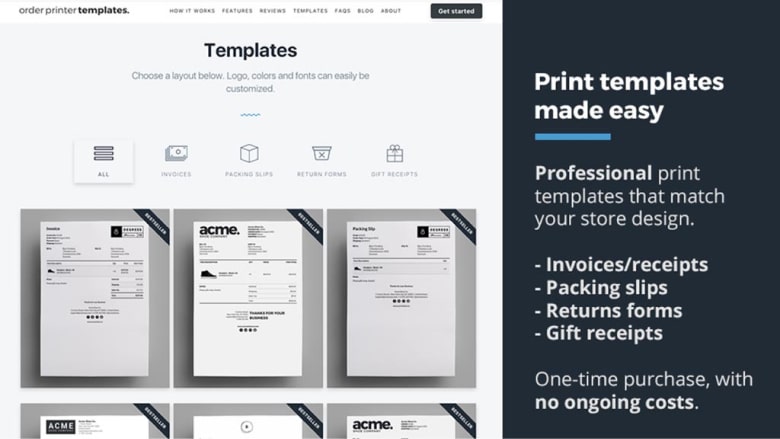 Order Printer Templates brings beautiful invoices, packing slips and return forms