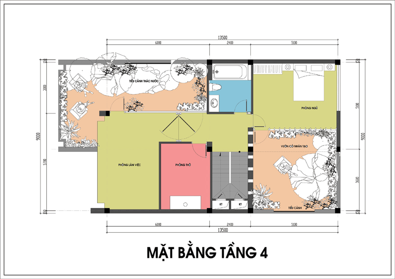 hình ảnh bản vẽ thiết kế mặt bằng bố trí nội thất văn phòng tầng 4
