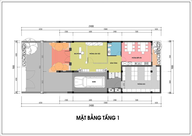 hình ảnh bản vẽ thiết kế mặt bằng bố trí nội thất văn phòng tầng 1