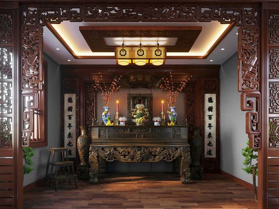 hình ảnh mẫu thiết kế phòng thờ đẹp