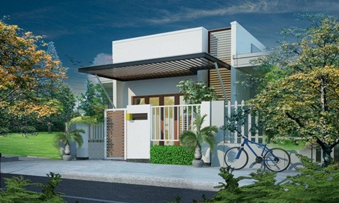 mái hiên nhà phố 1 tầng