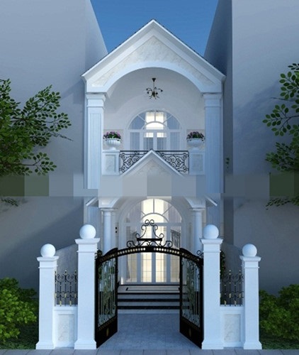 mẫu nhà phố 2 tầng đẹp