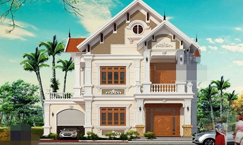 thiết kế nhà phố 2 tầng