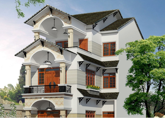 mặt tiền biệt thự đẹp