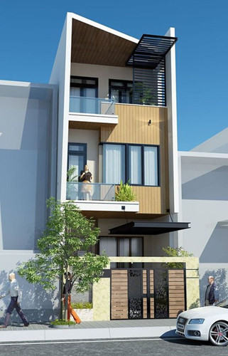 nhà ống 2 tầng 1 tum
