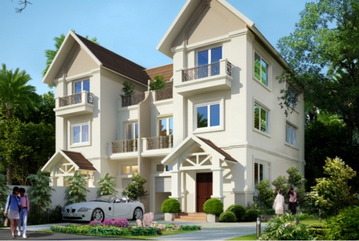 biệt thự song lập hiện đại