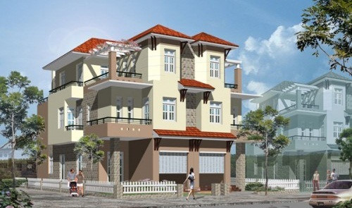 biệt thự song lập 3 tầng đẹp