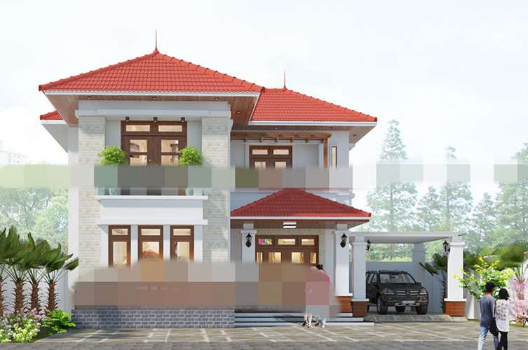 biệt thự nhà vườn chữ L