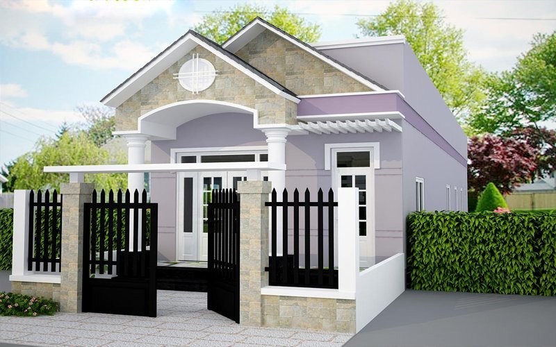 Mẫu nhà cấp 4 có thiết kế bắt mắt