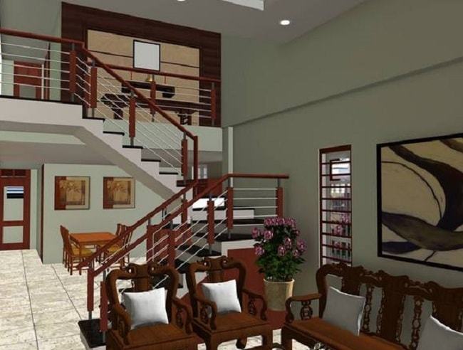 nhà cấp 4 có gác lửng