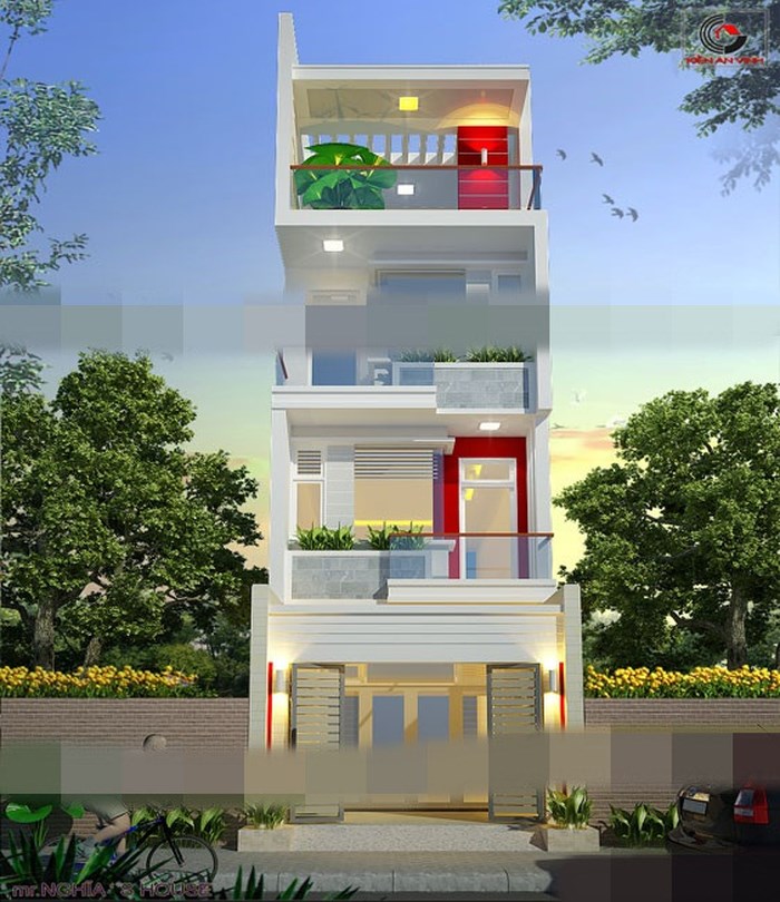 Nhà phố 4 tầng