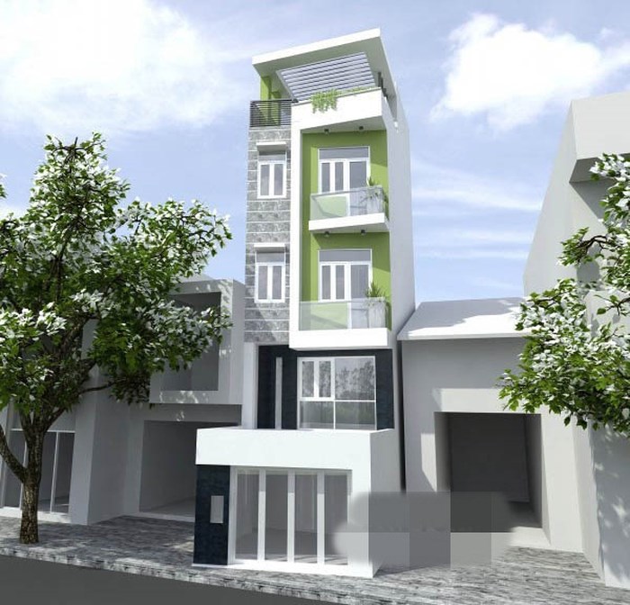 nhà phố 4 tầng