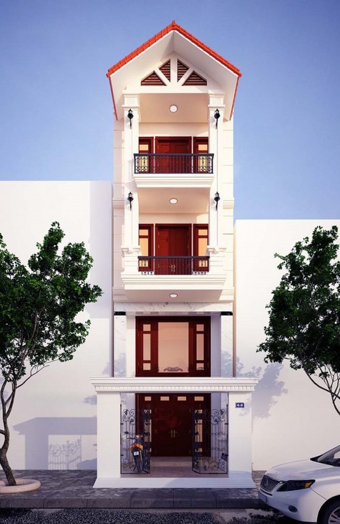 nhà phố 4 tầng tân cổ điển