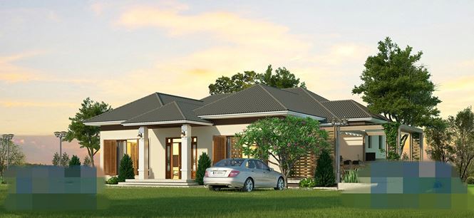 biệt thự nhà vườn 1 tầng
