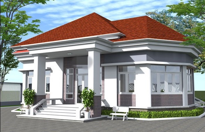 nhà vườn 1 tầng