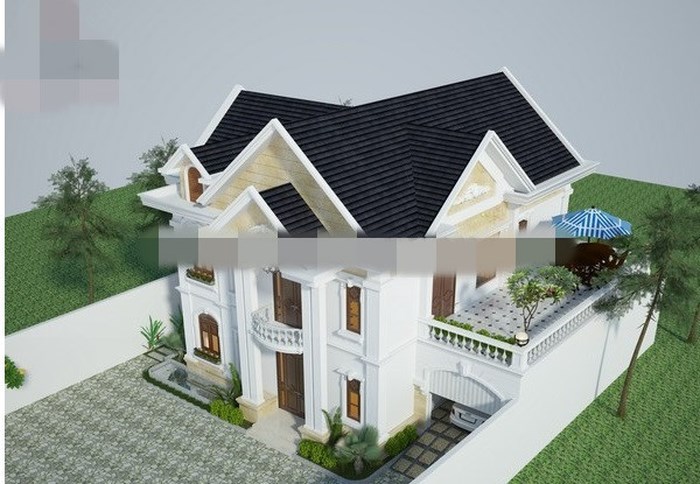 nhà vườn 2 tầng