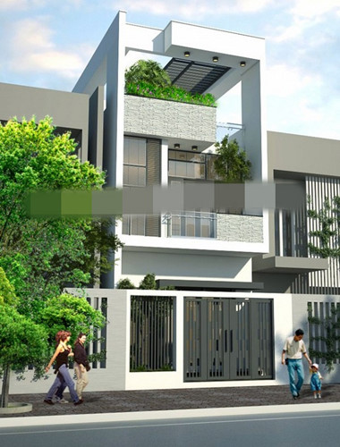 nhà phố 2 tầng 1 tum