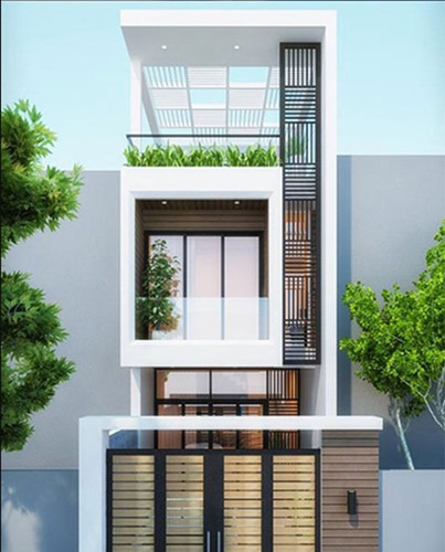 mẫu nhà ống 2 tầng 1 tum