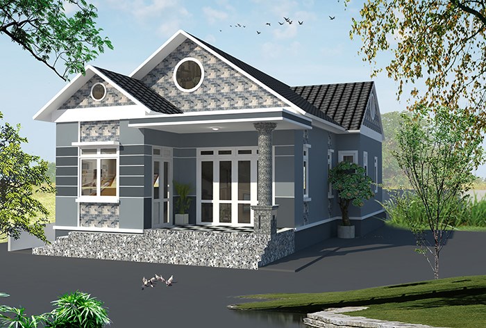 nhà cấp 4 mái Thái