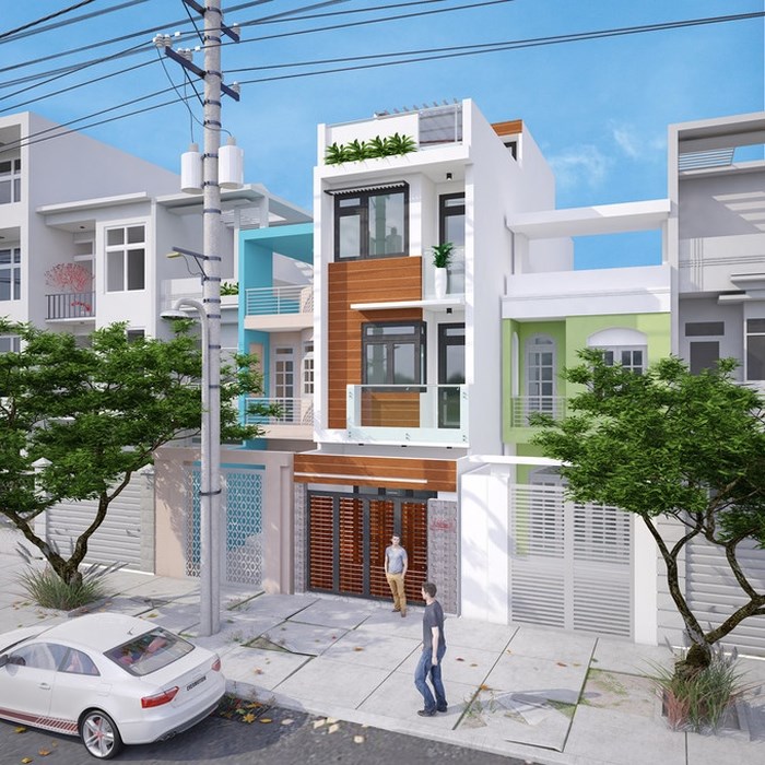 nhà ống 3 tầng 1 tum