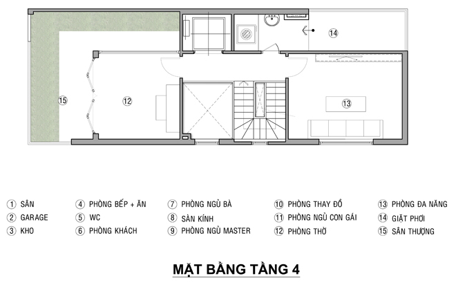 thiết kế nhà 4 tầng đẹp