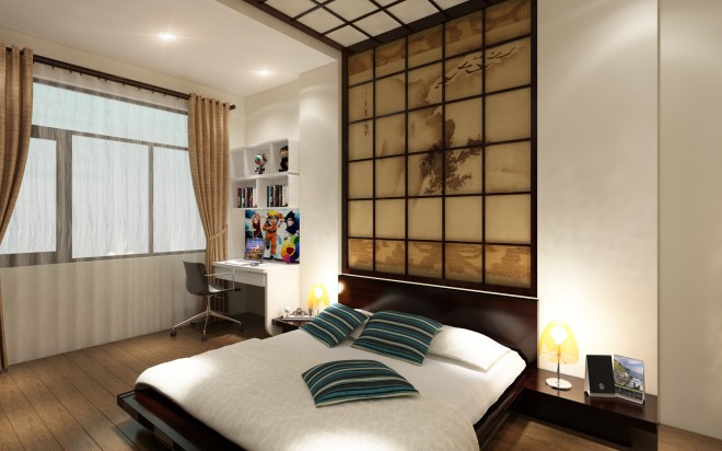 Phòng ngủ của 2 ông cháu