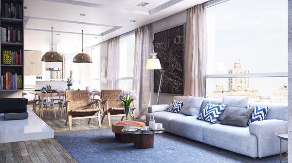 Không gian tổng thể của căn nhà trở nên nhẹ nhàng