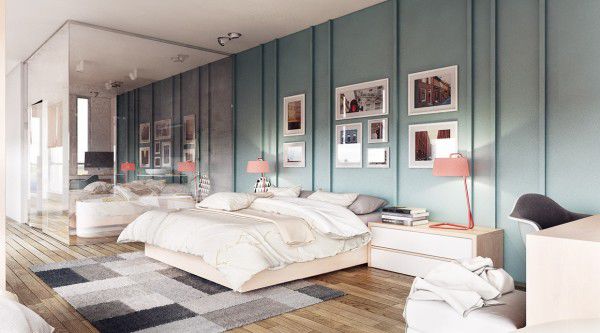 Các kiến trúc sư đã chọn màu xanh lá cây dịu nhẹ kết hợp với màu đỏ san hô