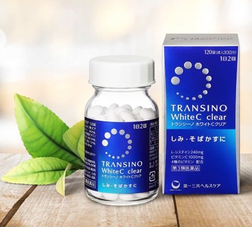 viên uống trắng da transino white c clear
