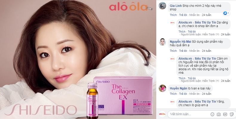 collagen ex shiseido được tin dùng trên aloola