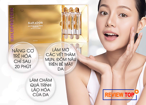 sarador gold protein peptide giúp trẻ hóa làm căng da