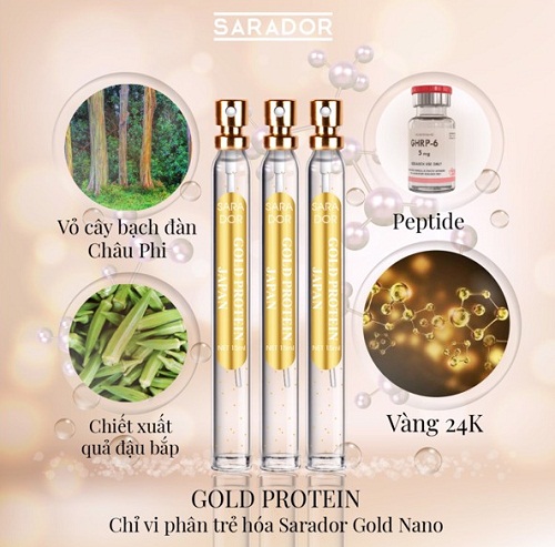 thành phần của sarador gold protein peptide