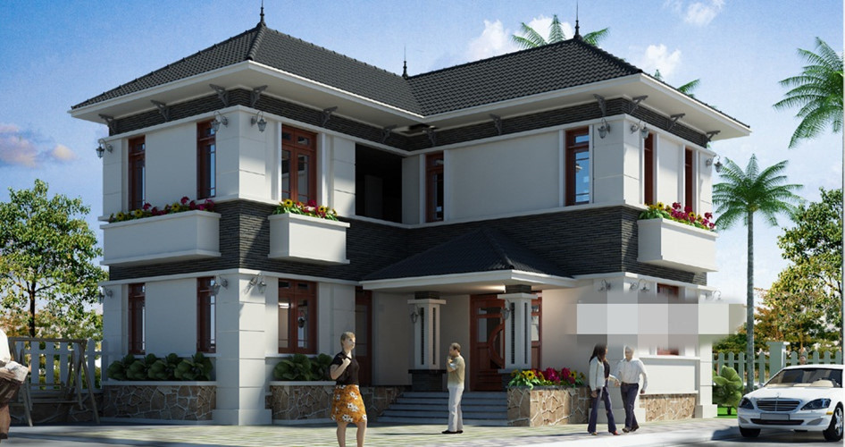 mẫu nhà vườn hơn 800 triệu đồng