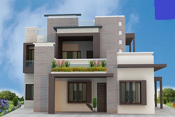 nhà 2 tầng phong cách kiến trúc châu Âu