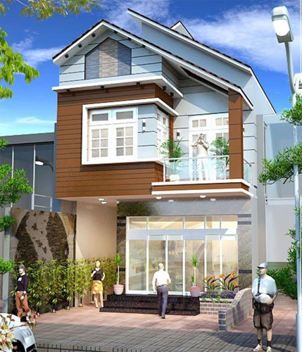 nhà mái lệch