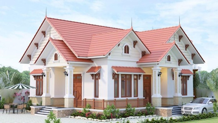 biệt thự mái dốc đẹp