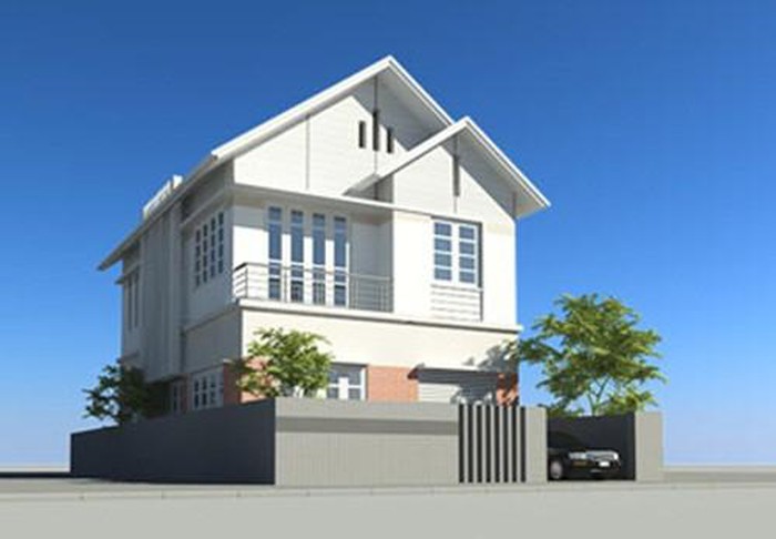 biệt thự mái bằng rộng 80-90m2