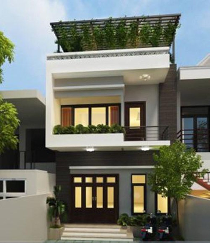 mẫu nhà phố có tiểu cảnh đẹp