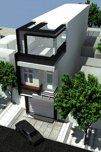 nhà ống mái bằng