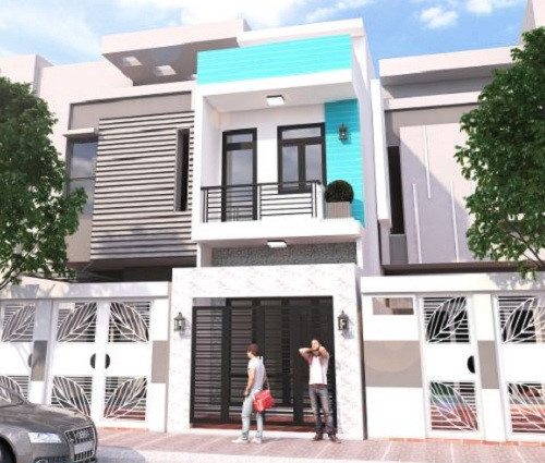 nhà ống 3 tầng hiện đại